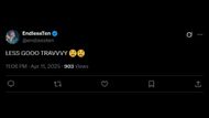 Travis Scott Coachella fan reaction (Image via x/EndlessTen)